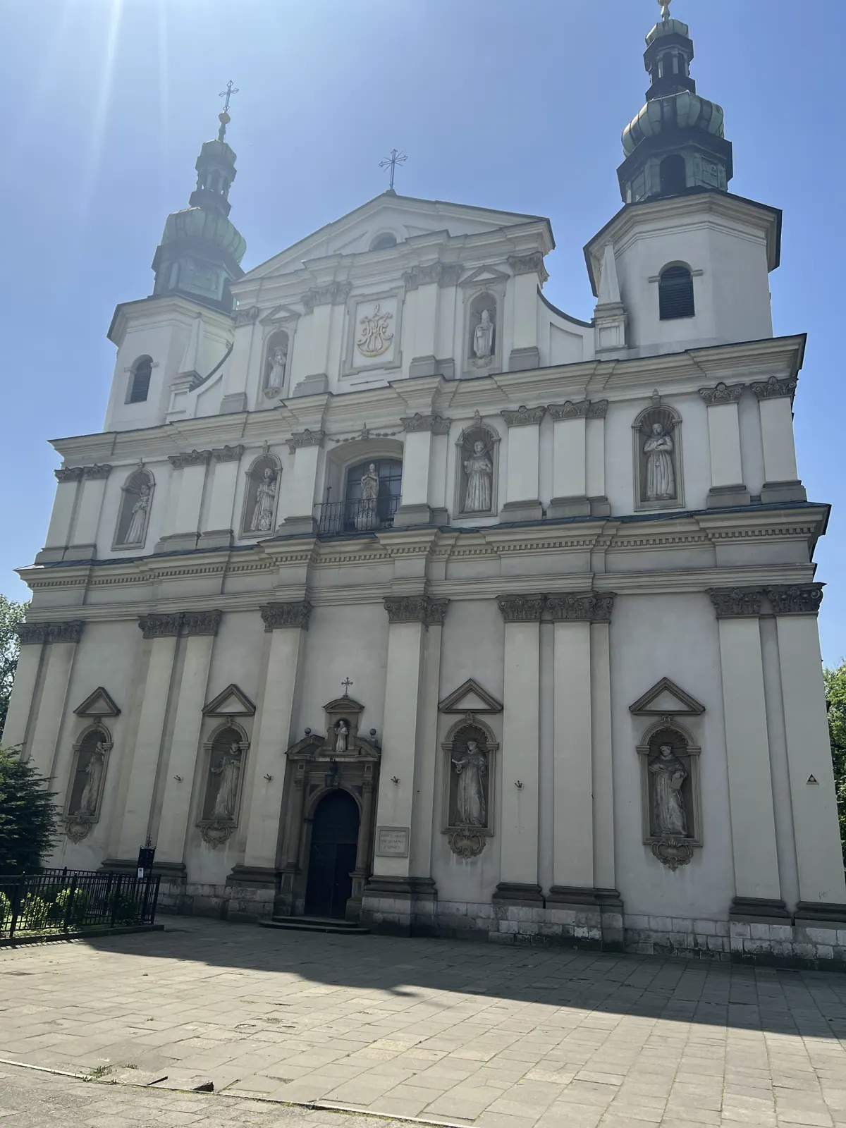 Church of St. Bernardyna in Krakow, nearby is the Frania Cafe